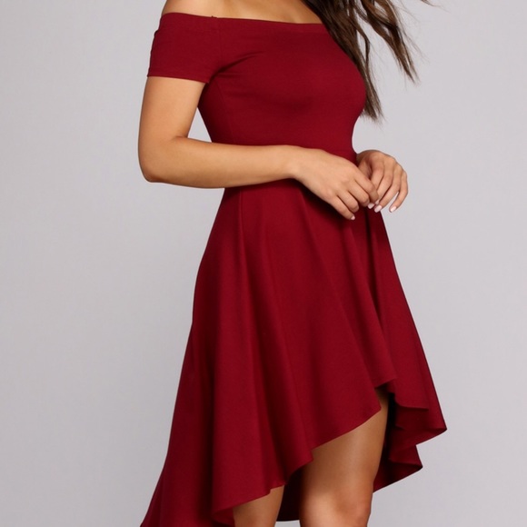 Windsor Dresses & Skirts - Off-the-Shoulder Red Dress